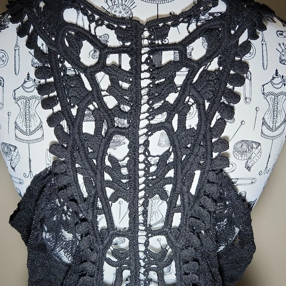 Daytrip Black High Low Lightweight Vest Women's Large - Picture 5 of 16